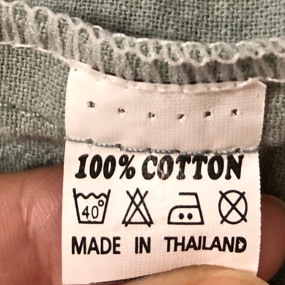 Mint Green 100% Cotton Short Sleeve Square Fit Tunic Top Size XL - Picture 7 of 7